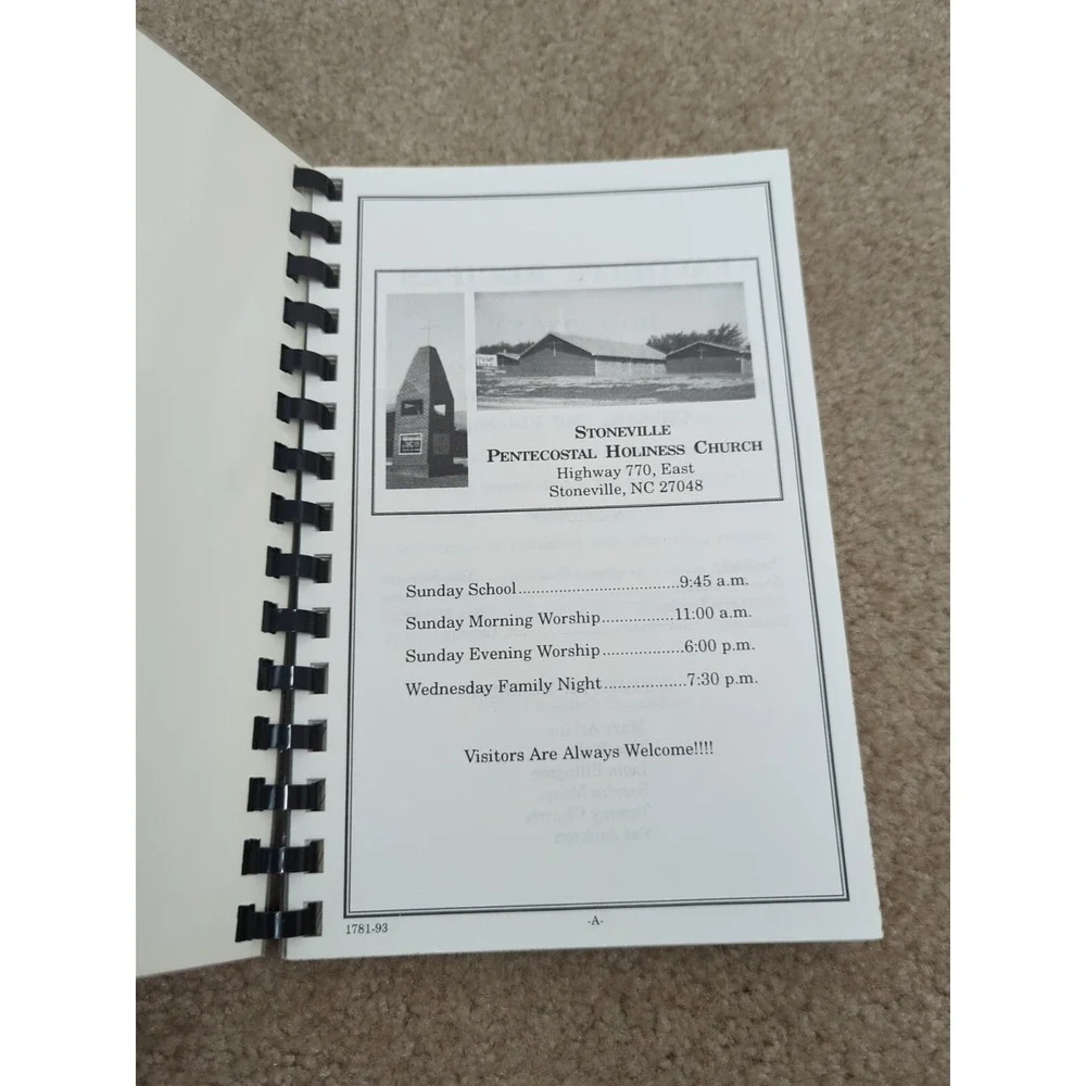 Stoneville Pentecostal Holiness Church‎ Stoneville North Carolina Cookbook 1993
